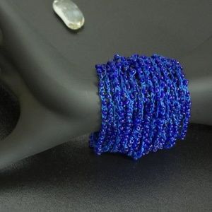 NWT Blue Beaded Multi Strand Bracelet